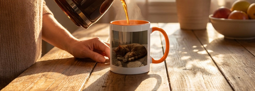 Personalised gift shop colour changing photo mug