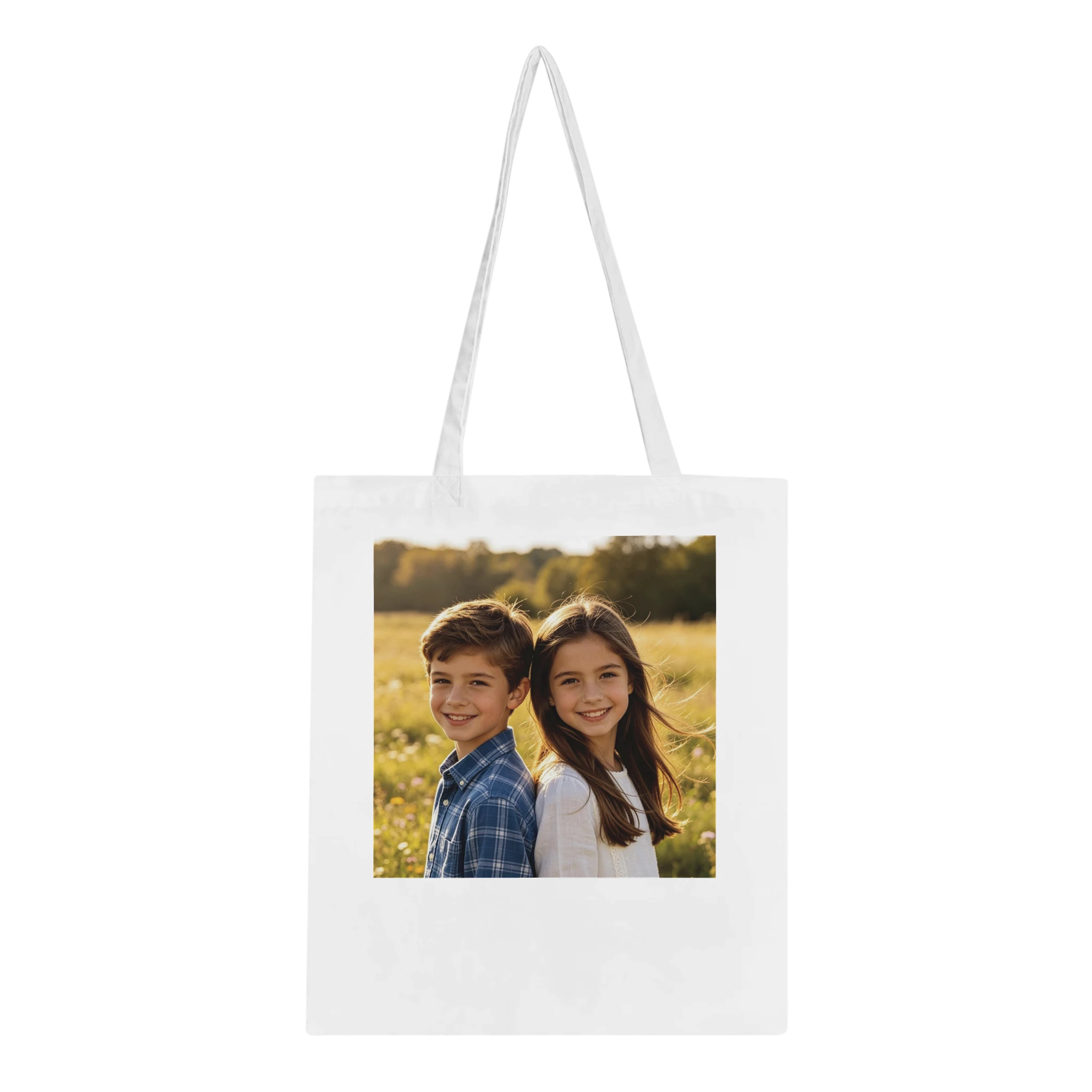 Personalised tote bag with custom family photo