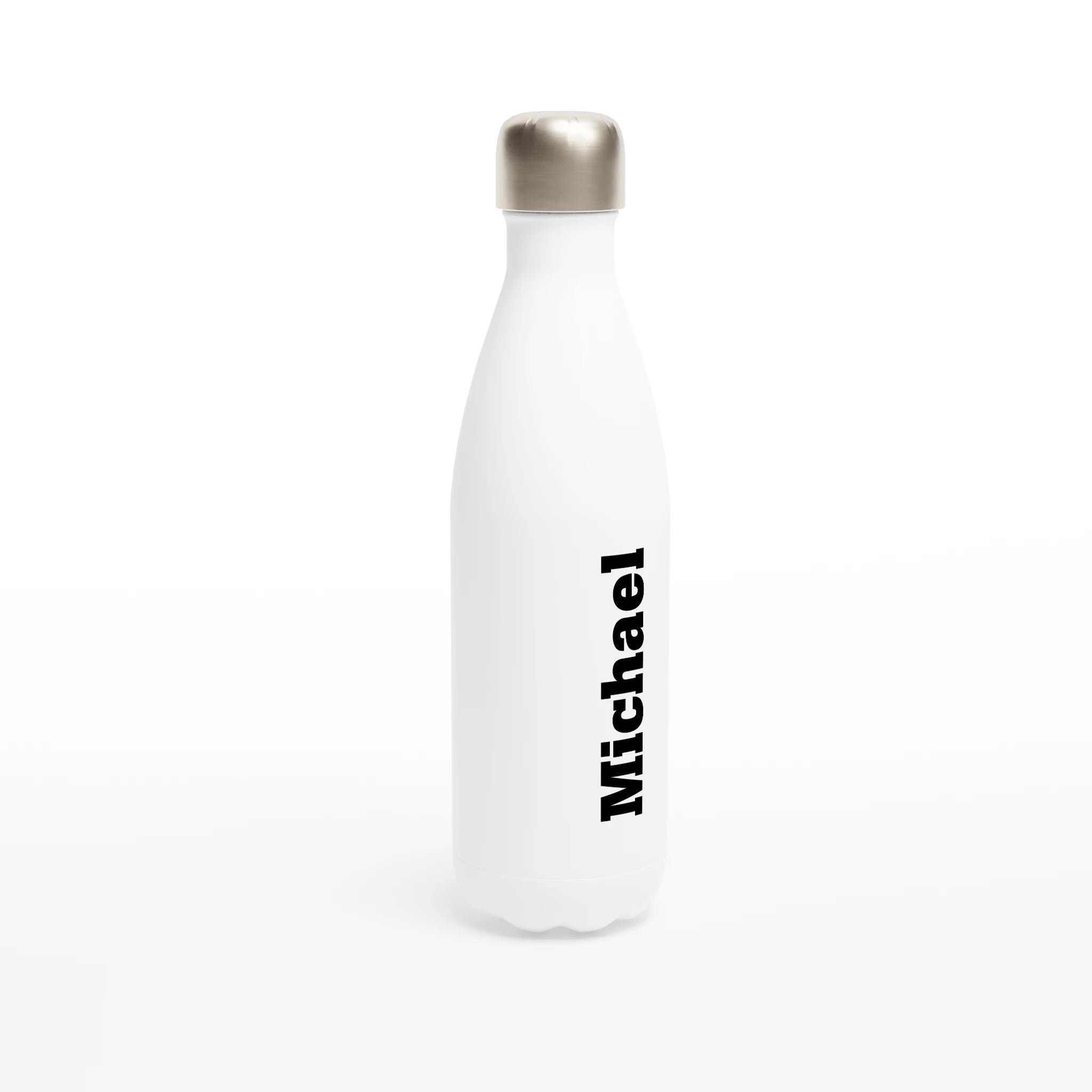 Personalised water bottle made from stainless steel
