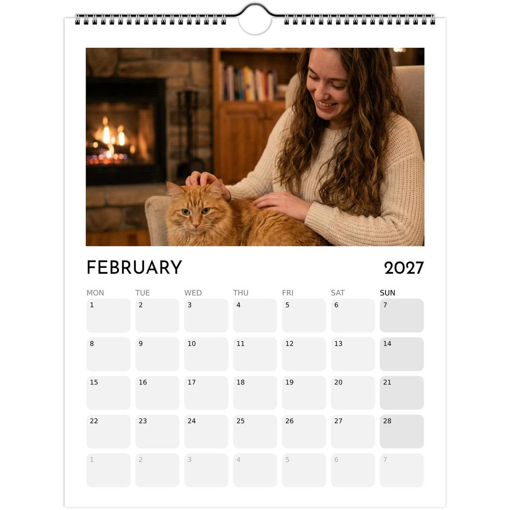 Personalised photo calendar custom wall calendar