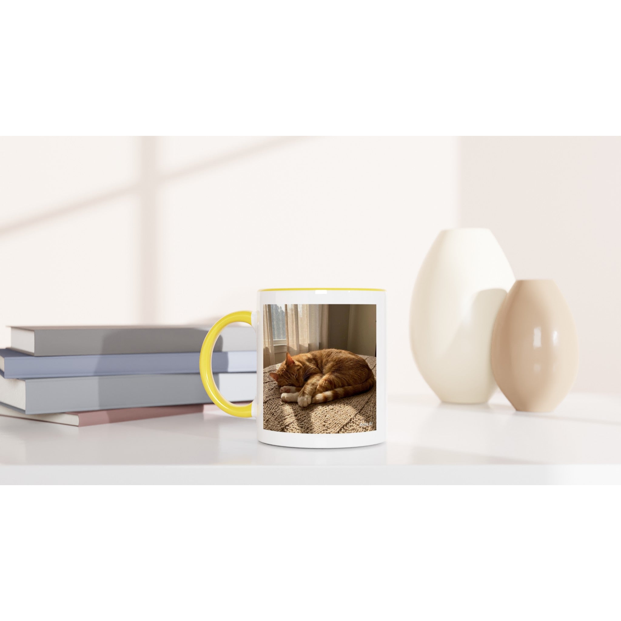 Custom photo mug featuring pet photo