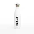 Personalised water bottle with custom name design