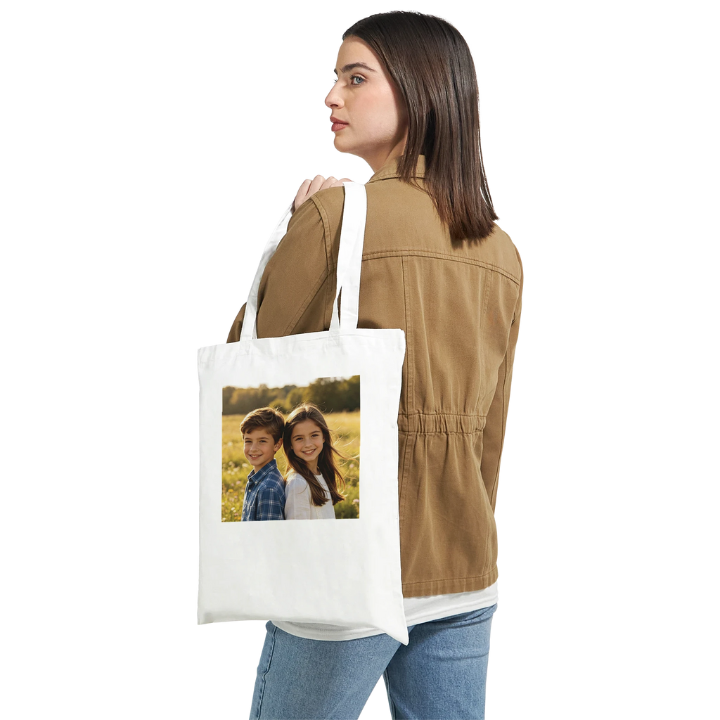 Personalised tote bag with high-quality photo print